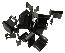 [ 64-67 HARD TOP REAR WINDOW UPPER MOLDING CLIP SET ST ]