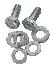 63-67 HEADLIGHT SUPPORT ROD UPPER SCREW SET