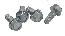 68-75 DECK LID BUMPER BRACKET BOLT SET