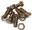 63-81 PRESSURE PLATE TO FLYWHEEL BOLT & LW SET