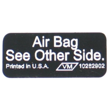90-96 AIR BAG WARNING DECAL