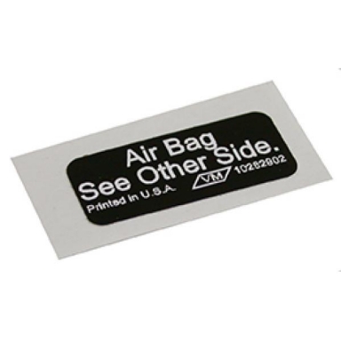 90-96 AIR BAG SEE OTHER SIDE DECAL