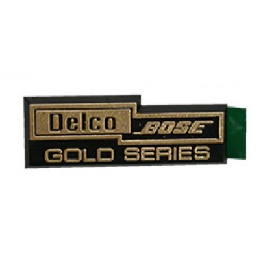 84-96 SPEAKER GRILL NAME PLATE DELCO-BOSE (GOLD)
