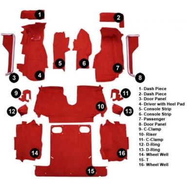 86-87 MASS BACK CARPET SET - CONVERTIBLE