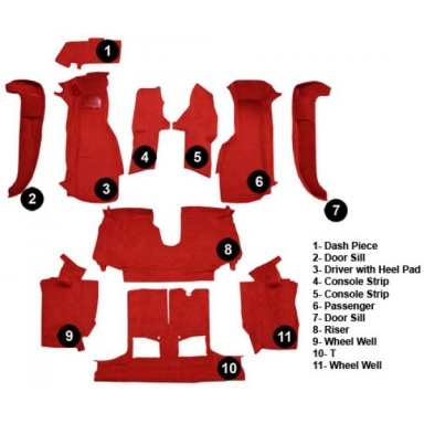 94-96 MASS BACK CARPET SET - CONVERTIBLE