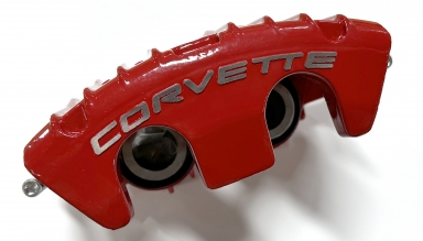 97-04 BRAKE CALIPER (LEFT FRONT) RED POWDER COATED