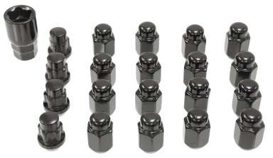 97-19 BLACK LUG NUT SET (SOLID)