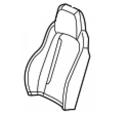 12-13 CORVETTE SEAT BACK COVER (OUTER) RED