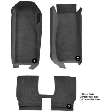 05-13 CORVETTE FRONT CARPET W/RISER-TRUVETTE (CNV)