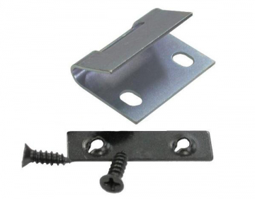 68-82 REAR STORAGE DOOR STRIKER, PLATE & SCREW SET