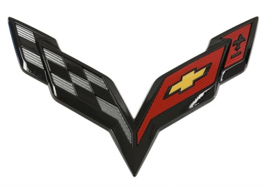 14-19 CORVETTE FRONT NOSE EMBLEM (BLACK)