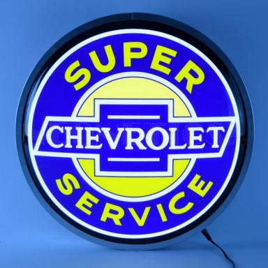 SUPER CHEVY SERVICE (BACKLIT ROUND SIGN)