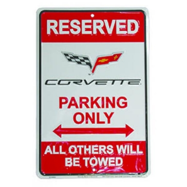 RESERVED - CORVETTE PARKING ONLY SIGN