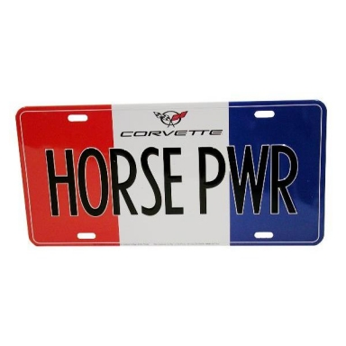 CORVETTE HORSEPOWER LICENSE TAG