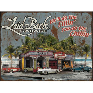 CORVETTE DREAM GARAGE TIN SIGN