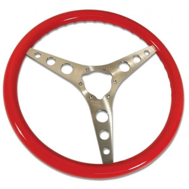 56-62 RED STEERING WHEEL (15 INCH)