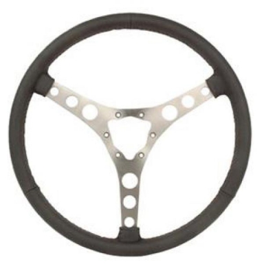 56-62 LEATHER WRAPPED STEERING WHEEL (15 INCH)