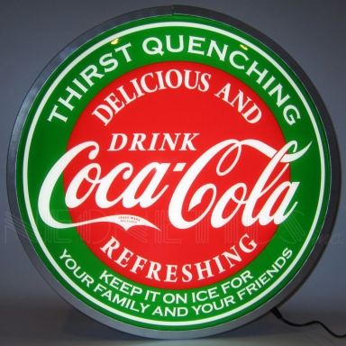 COCA-COLA (BACKLIT ROUND SIGN)