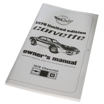 1978 CORVETTE OWNER'S MANUAL (PACE CAR)