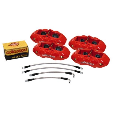 65-82 (ND) WILWOOD CALIPER SET - RED POWDER COAT