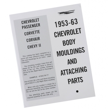 53-63 CHEVROLET BODY MOULDING & PARTS BOOK