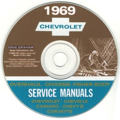 69 OVERHAUL, CHASSIS & FISHER BODY MANUALS (CD)
