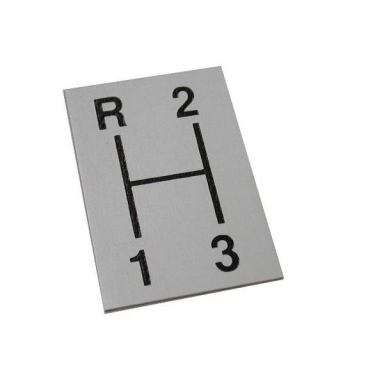 64-67 SHIFTER INDICATOR PLATE (3-SPEED)