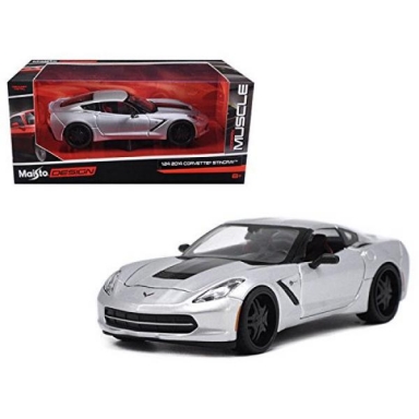 2014 CORVETTE STINGRAY SILVER COUPE (1/24 SCALE)