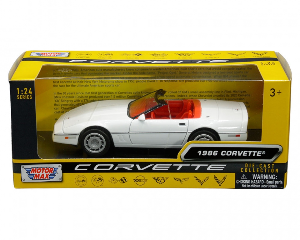 No128 ミニカー1/24箱ありChevrolet Corvette 1986 CORVETTE DIECAST (1/24 SCALE) - MOTOR MAX | Volunteer Vette