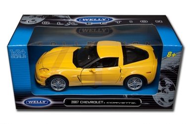2007 CORVETTE YELLOW COUPE DIECAST 1/24 SCALE