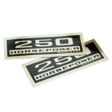 62-65 VALVE COVER DECALS - 250 HP (PEEL & STICK)