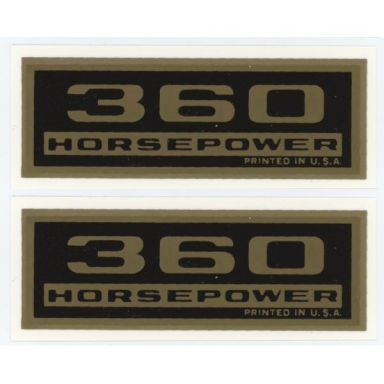 62-63 VALVE COVER DECALS - 360 HP (WATER TRANSFER)