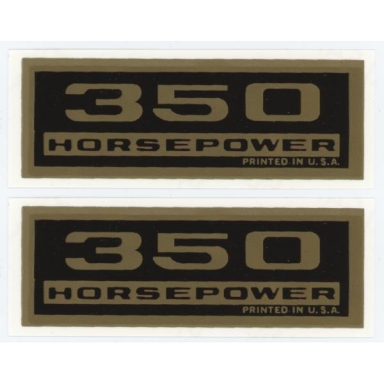 65-66 VALVE COVER DECALS - 350 HP (WATER TRANSFER)