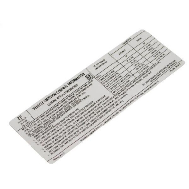 74 EMISSIONS CONTROL DECAL (ZF)