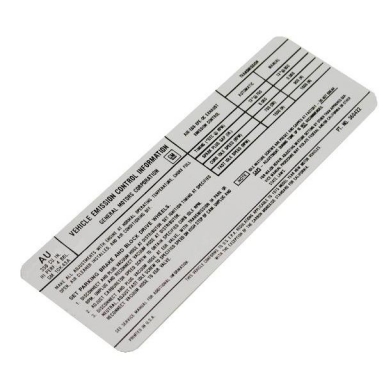 75 EMISSIONS CONTROL DECAL (AU)