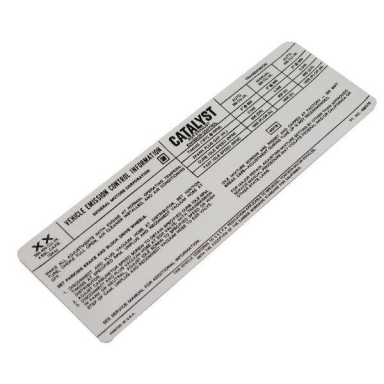 76 EMISSIONS CONTROL DECAL (XX)