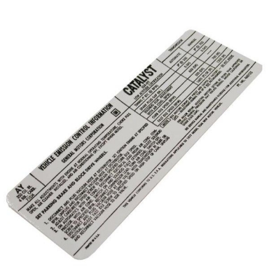 77 EMISSIONS CONTROL DECAL (AY)