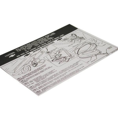 63-66 JACKING INSTRUCTIONS DECAL (STEEL WHEELS)