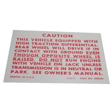 72-73 POSITRACTION LABEL (DECAL)