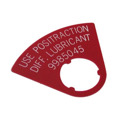 65 POSITRACTION RED PLASTIC TAG