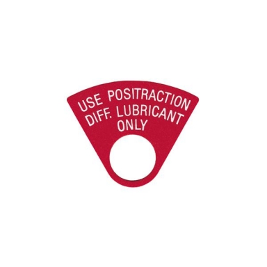 73-79 POSITRACTION RED PLASTIC TAG