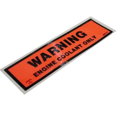73-77 COOLANT WARNING DECAL