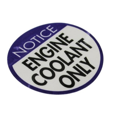 77-82 COOLANT RECOVERY TANK CAP DECAL