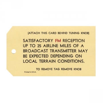 65-69 RADIO ANTENNA CARD
