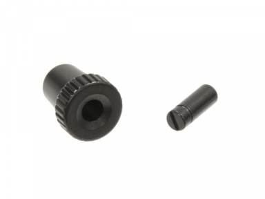 77-82 CLOCK KNOB WITH RETAINING NUT (BLACK)