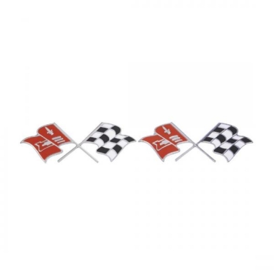 58-60 CROSS FLAG FENDER EMBLEMS