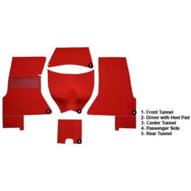 56-57 CORVETTE CARPET SET - LOW LOOP DAYTONA