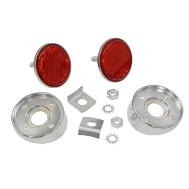 58-60 REAR REFLECTOR SET WITH CHROME BEZELS (PR)