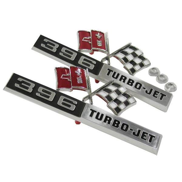 EMBLEM X 6000PT & POWER AERO 6000 4個まとめて 65 SIDE CROSS FLAGS EMBLEMS (396) | Volunteer Vette Corvette Parts