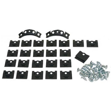 64-67 WINDSHIELD MOLDING CLIP & SCREW SET (COUPE)